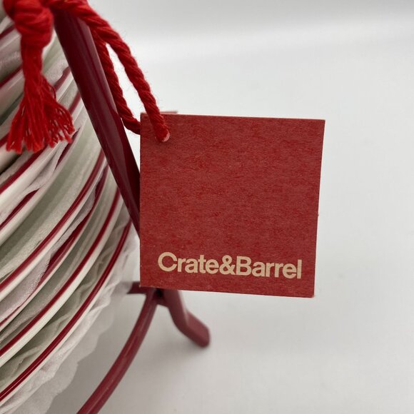 Crate & Barrel Joan Anderson 12 Days of Christmas Appetizer Plates with Stand, S - Picture 14 of 16